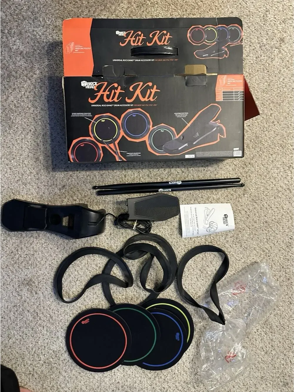 Rock Band Wired Drum Kit Accessory Blockhead Hit Kit Read Description
